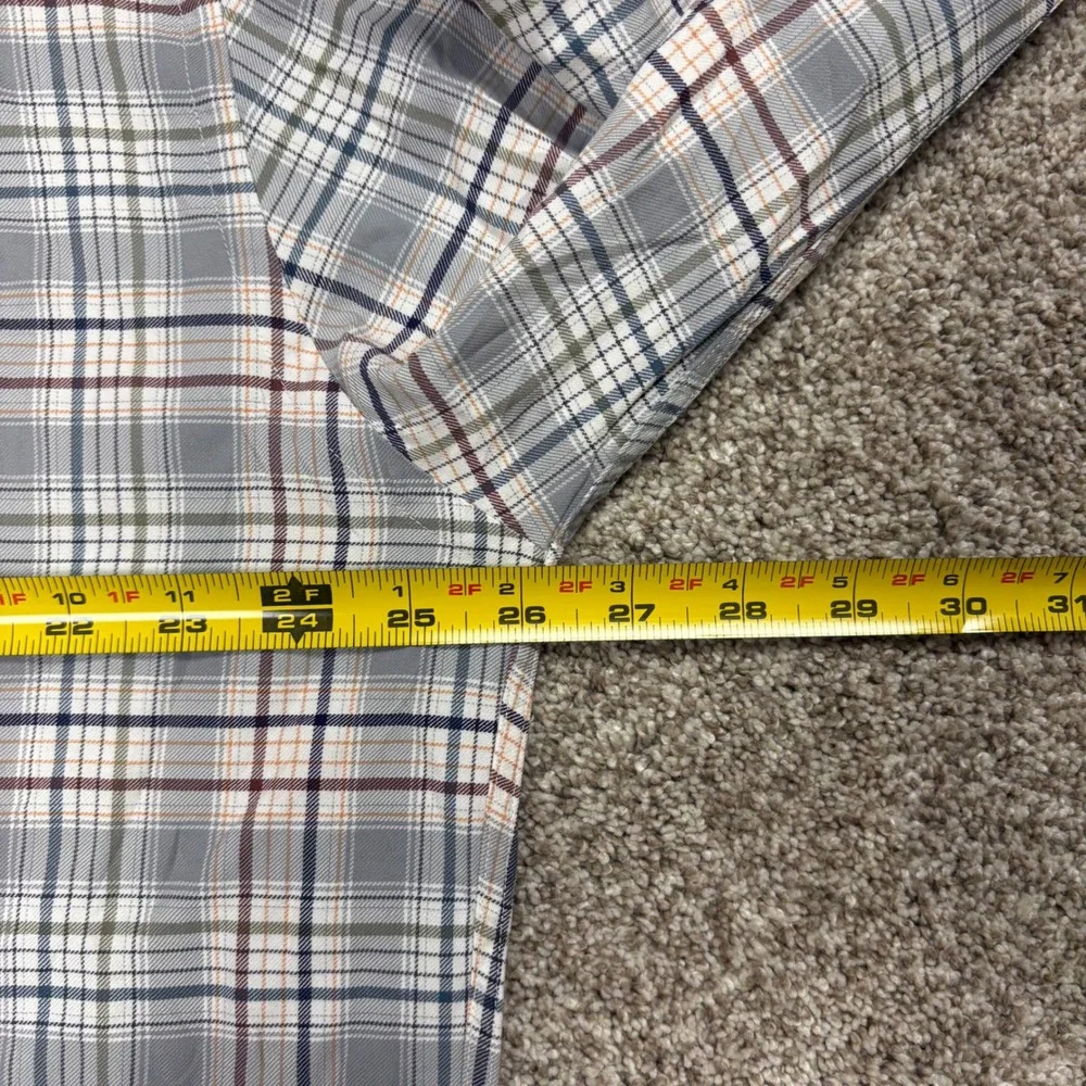 Vintage Faconnable Button Down Shirt Mens XL Plaid Long Sleeve France Design